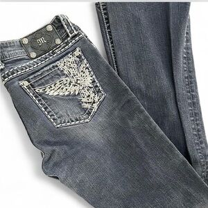 Vintage Y2K Miss Me Dark wash bootcut jeans. Size 31